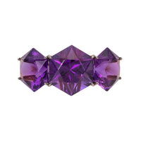 Eclat Jewels 18K Rose Gold Hexagonal Amethyst Ring