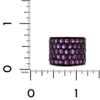 Etho Maria 18K Rose Gold Amethyst and Black Rhodium 5 Row Ring