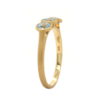 18K Yellow Gold Bezel Set Aquamarine Ring