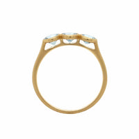 18K Yellow Gold Bezel Set Aquamarine Ring