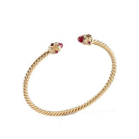 Renaissance Bracelet with Rubies in 18K Gold, 3.5mm