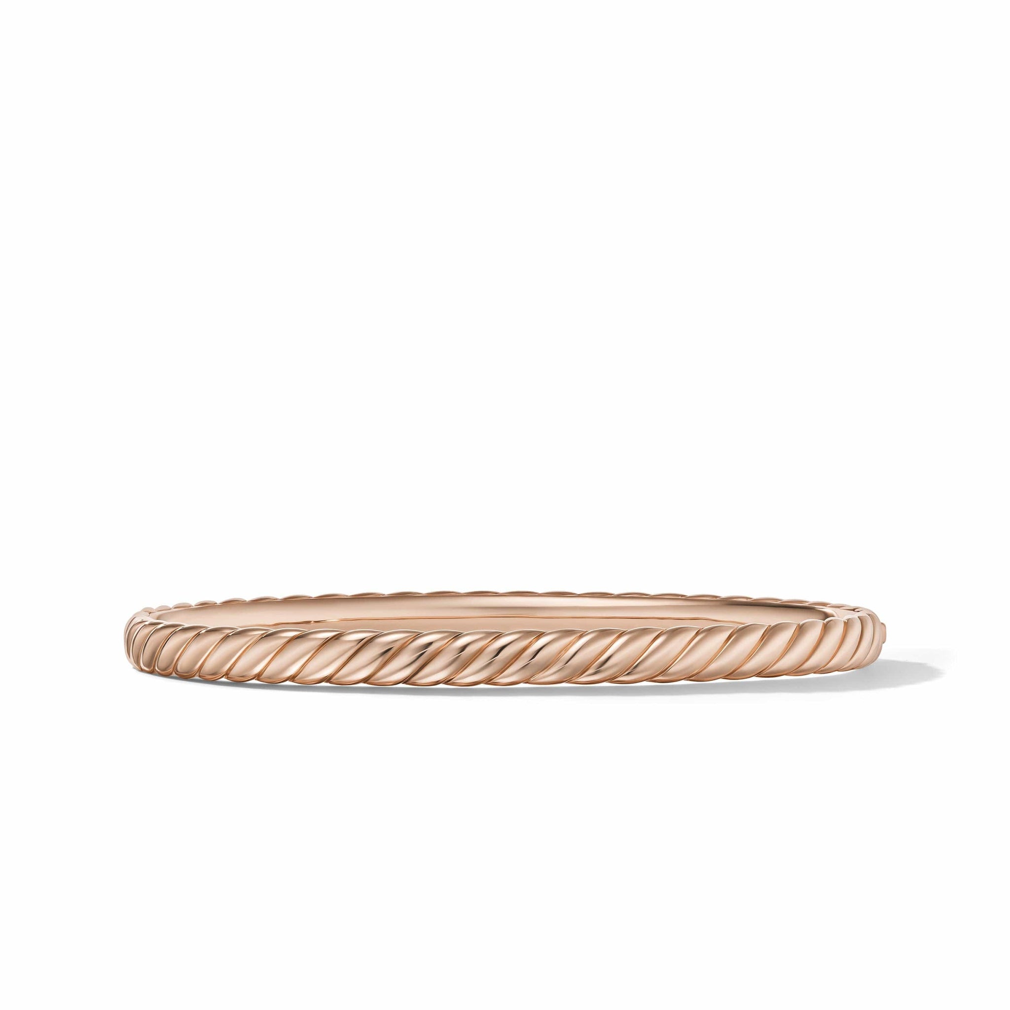 Sculpted Cable Band Ring in 18K Rose Gold