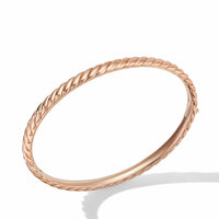 Sculpted Cable Band Ring in 18K Rose Gold