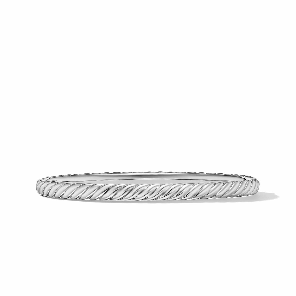 Sculpted Cable Band Ring in 18K White Gold