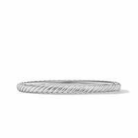 Sculpted Cable Band Ring in 18K White Gold