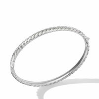 Sculpted Cable Band Ring in 18K White Gold
