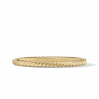 Sculpted Cable Band Ring in 18K Yellow Gold with Diamonds