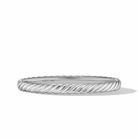 Sculpted Cable Band Ring in 18K Rose Gold with Diamonds