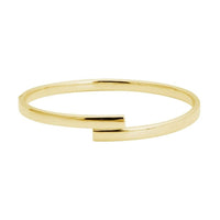 14K Yellow Gold Oval Hinged Bangle