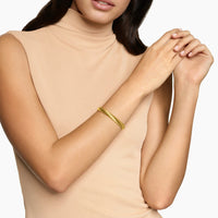 Sculpted Cable Bangle Bracelet 18K Yellow Gold, 8mm