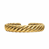 Sculpted Cable Flex Bracelet 18K Yellow Gold, 11mm