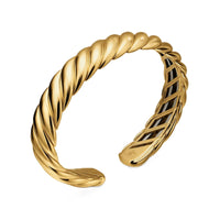 Sculpted Cable Flex Bracelet 18K Yellow Gold, 11mm