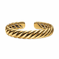 Sculpted Cable Flex Bracelet 18K Yellow Gold, 11mm
