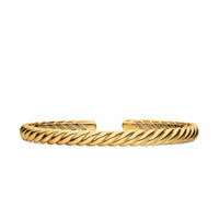 Sculpted Cable Flex Bracelet 18K Yellow Gold, 5mm