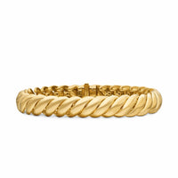Sculpted Cable Bracelet 18K Yellow Gold, 8.5mm