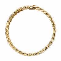 Sculpted Cable Bracelet 18K Yellow Gold, 8.5mm
