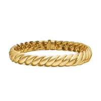 Sculpted Cable Bracelet 18K Yellow Gold, 8.5mm