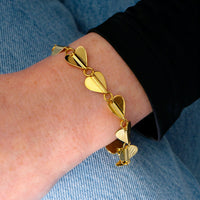 Cadar 18K Yellow Gold Wings of Love Heart Bracelet