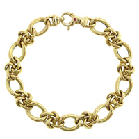 18K Yellow Gold Oro Oval Link Bracelet