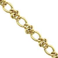18K Yellow Gold Oro Oval Link Bracelet