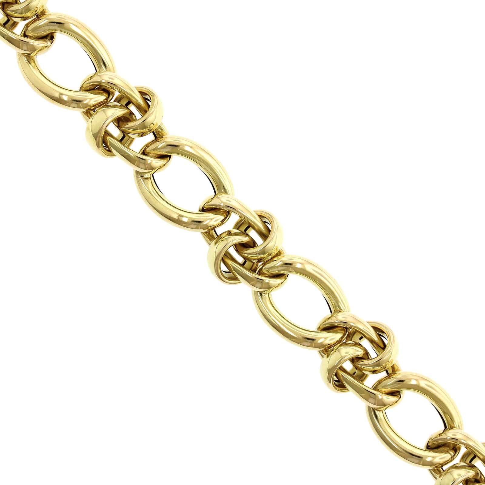 18K Yellow Gold Oro Oval Link Bracelet