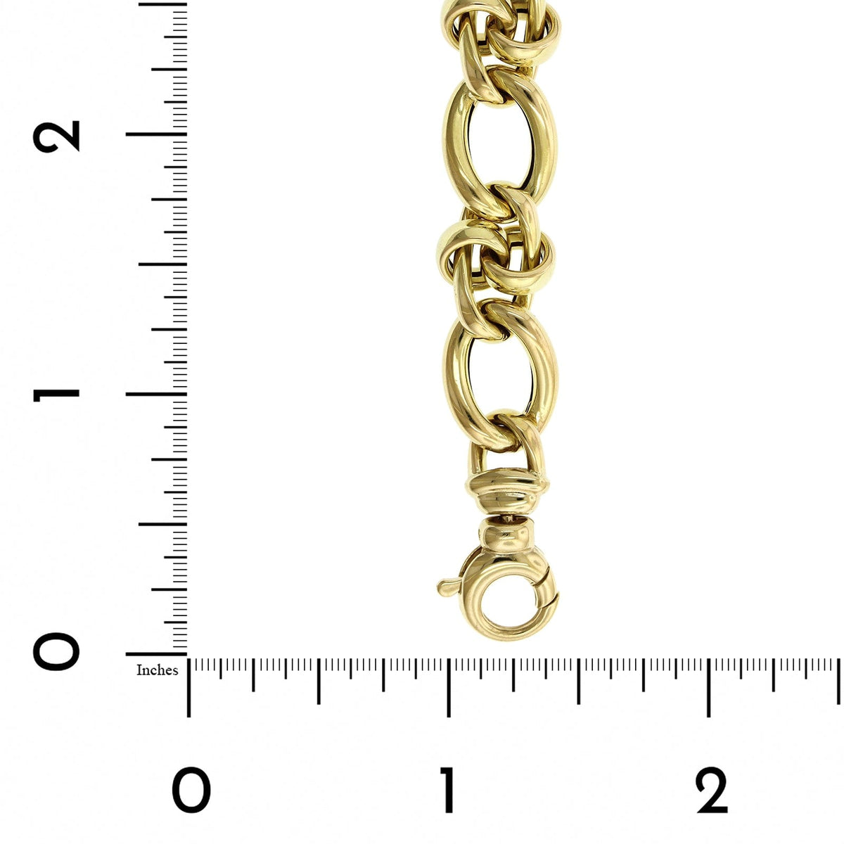 18K Yellow Gold Oro Oval Link Bracelet