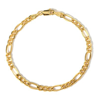 14K Yellow Gold Figaro Link Bracelet