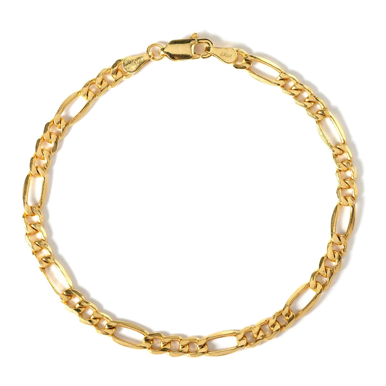 14K Yellow Gold Figaro Link Bracelet