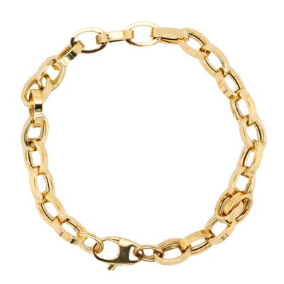 18K Yellow Gold Belcher Link Bracelet