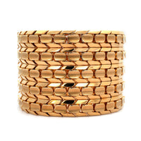 Eclat Jewels 18K Yellow Gold Italian Wide Woven Bracelet