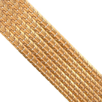 Eclat Jewels 18K Yellow Gold Italian Wide Woven Bracelet