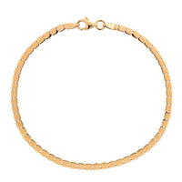 14K Yellow Gold Square Link Bracelet