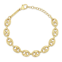 Zoe Chicco 14K Yellow Gold Large Puffed Mariner Chain Bracelet