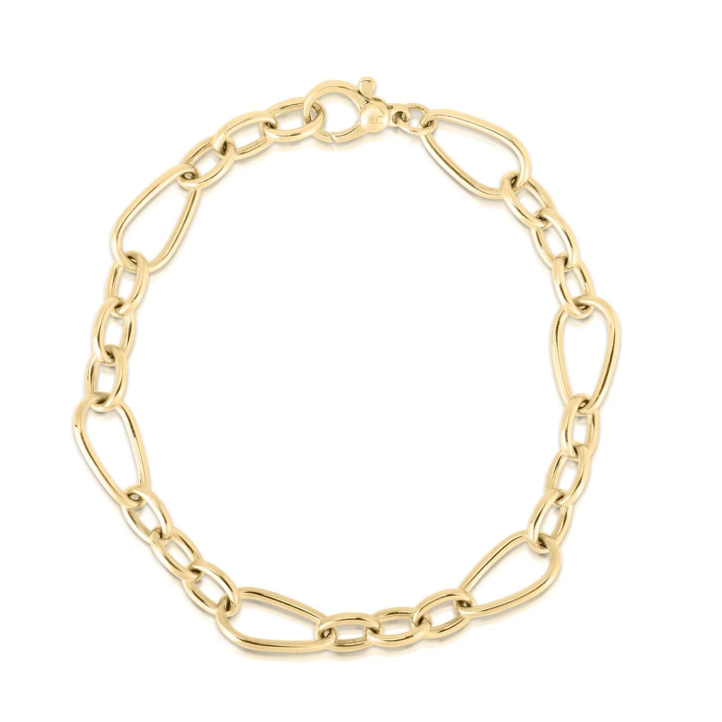 Roberto Coin 18K Yellow Gold Oro Alternating Link Bracelet