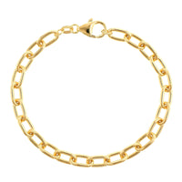14K Yellow Gold Oval Link Bracelet