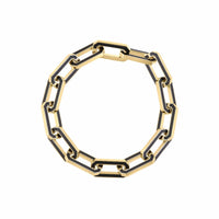 Roberto Coin 18K Yellow Gold and Black Ceramic Link Bracelet