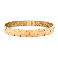 14K Yellow Gold Honeycomb Link Bracelet