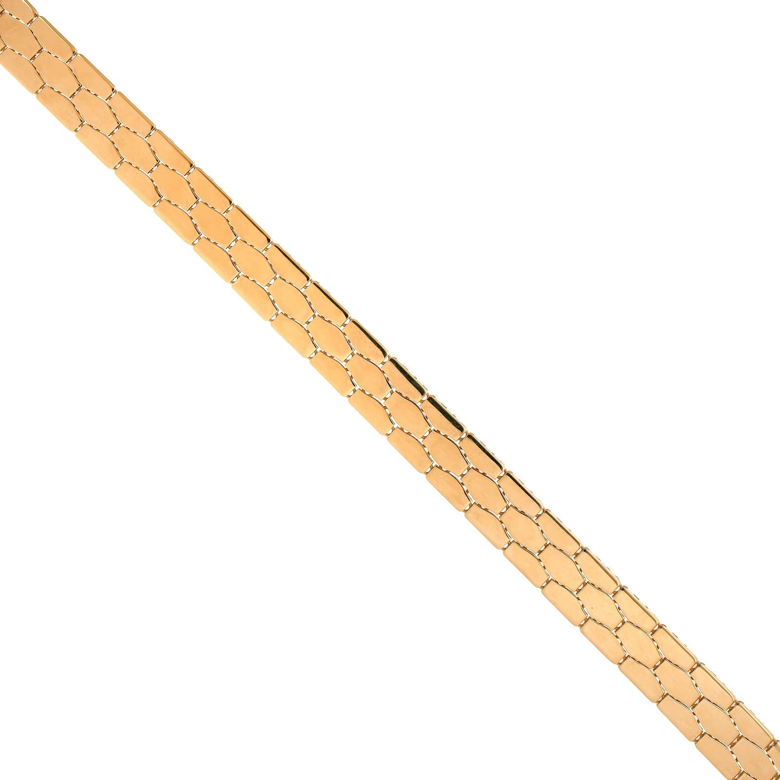 14K Yellow Gold Honeycomb Link Bracelet