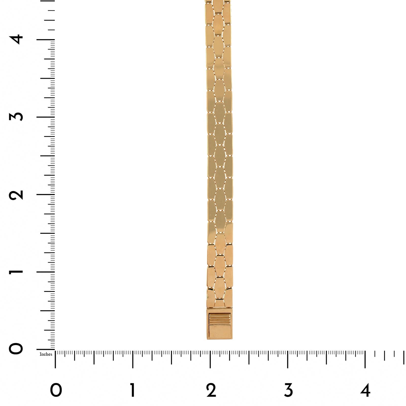 14K Yellow Gold Honeycomb Link Bracelet