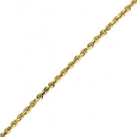 14K Yellow Gold Solid Rope Chain Bracelet