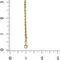14K Yellow Gold Solid Rope Chain Bracelet