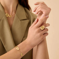 Marco Bicego 18K Yellow Gold Lunaria Asymmetrical Gold Leaf Bracelet