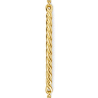 Sculpted Cable Bar Chain Bracelet 18K Yellow Gold, 2mm