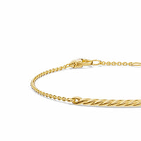 Sculpted Cable Bar Chain Bracelet 18K Yellow Gold, 2mm