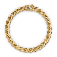 Sculpted Cable Chain Bracelet 18K Yellow Gold, 5.7mm