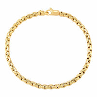 14K Yellow Gold Box Chain Bracelet