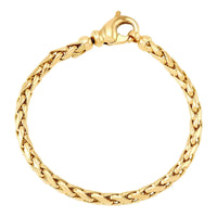 14K Yellow Gold Weave Chain Bracelet