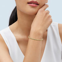 14K Yellow Gold Weave Chain Bracelet