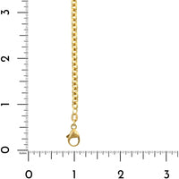 18K Yellow Gold Round Cable Chain Bracelet