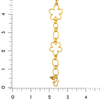 Christina Alexiou 18K Yellow Gold Flower Link Chain Bracelet